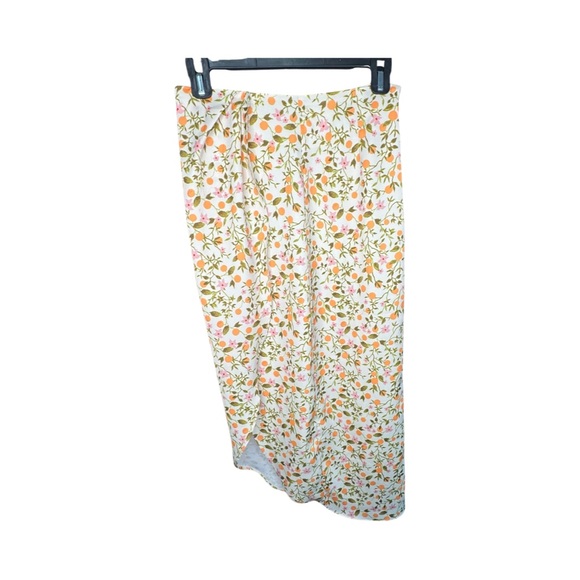 URBAN OUTFITTERS Floral Midi Skirt with High Slit Size SP - Picture 9 of 14